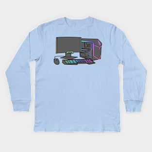 Gaming PC (RGB) Kids Long Sleeve T-Shirt